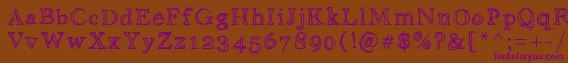 Aniditalini Font – Purple Fonts on Brown Background