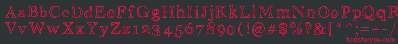 Aniditalini-Schriftart – Rote Schriften auf schwarzem Hintergrund