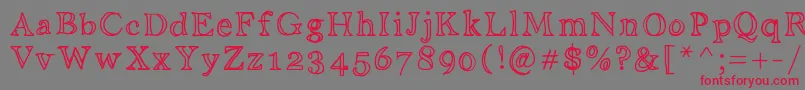 Aniditalini Font – Red Fonts on Gray Background