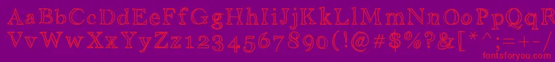 Aniditalini-Schriftart – Rote Schriften auf violettem Hintergrund