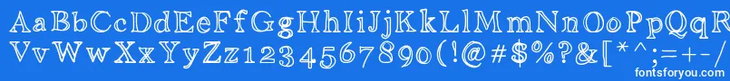 Aniditalini Font – White Fonts on Blue Background