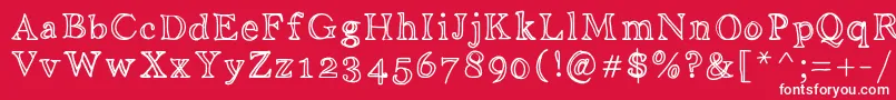Aniditalini Font – White Fonts on Red Background