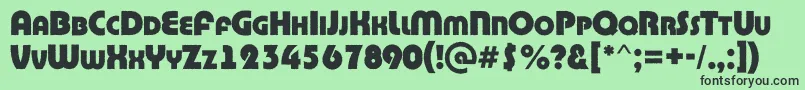 ABighaustitulrgExtrabold-fontti – mustat fontit vihreällä taustalla