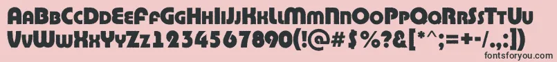 ABighaustitulrgExtrabold-fontti – mustat fontit vaaleanpunaisella taustalla