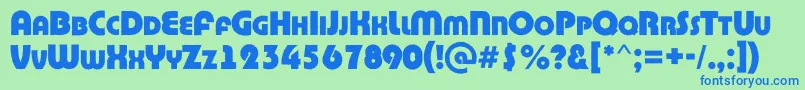 ABighaustitulrgExtrabold Font – Blue Fonts on Green Background