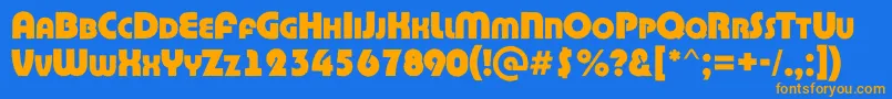 Шрифт ABighaustitulrgExtrabold – оранжевые шрифты на синем фоне
