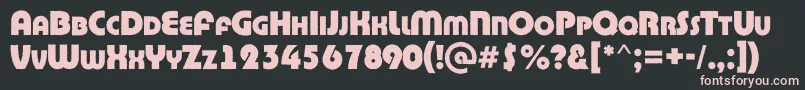 ABighaustitulrgExtrabold-fontti – vaaleanpunaiset fontit mustalla taustalla