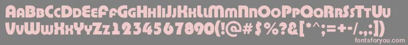 フォントABighaustitulrgExtrabold – 灰色の背景にピンクのフォント