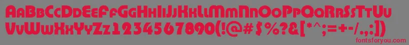 ABighaustitulrgExtrabold Font – Red Fonts on Gray Background