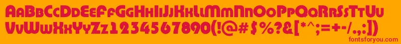 ABighaustitulrgExtrabold Font – Red Fonts on Orange Background