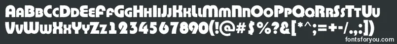 ABighaustitulrgExtrabold-fontti – valkoiset fontit mustalla taustalla