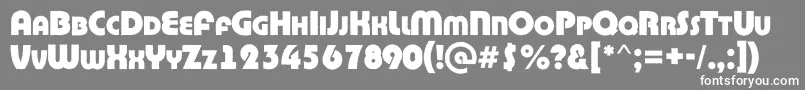 ABighaustitulrgExtrabold-fontti – valkoiset fontit harmaalla taustalla