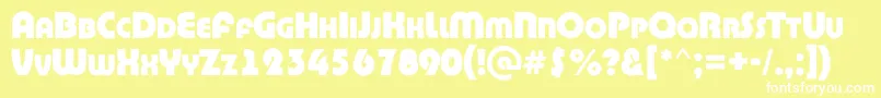 ABighaustitulrgExtrabold Font – White Fonts on Yellow Background