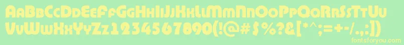ABighaustitulrgExtrabold Font – Yellow Fonts on Green Background