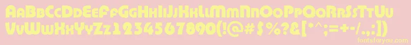 ABighaustitulrgExtrabold Font – Yellow Fonts on Pink Background