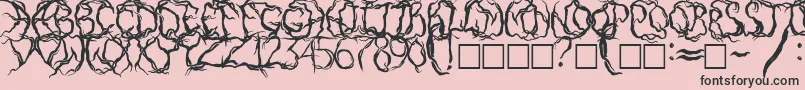 PaintItDarkRusEng Font – Black Fonts on Pink Background