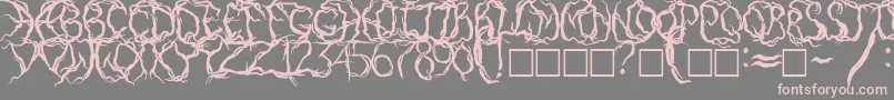 PaintItDarkRusEng Font – Pink Fonts on Gray Background