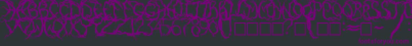 PaintItDarkRusEng Font – Purple Fonts on Black Background