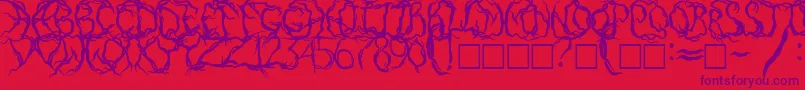 PaintItDarkRusEng Font – Purple Fonts on Red Background