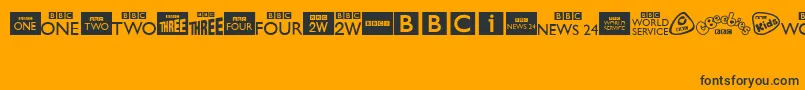 BbcTvChannelLogos Font – Black Fonts on Orange Background
