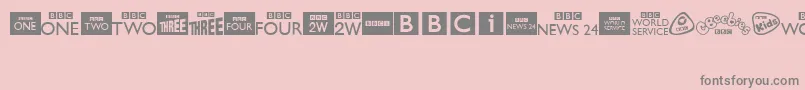 BbcTvChannelLogos Font – Gray Fonts on Pink Background