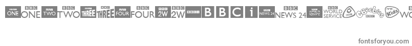 BbcTvChannelLogos Font – Gray Fonts on White Background