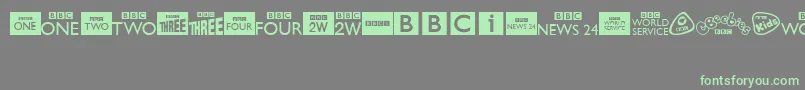 Más sobre la fuente BbcTvChannelLogos fuente BbcTvChannelLogos – Fuentes Verdes Sobre Fondo Gris