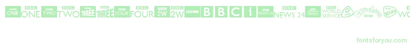 Saiba mais sobre a fonte BbcTvChannelLogos Fonte BbcTvChannelLogos – fontes verdes em um fundo branco