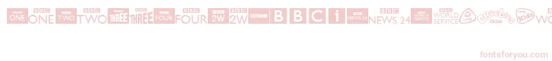 BbcTvChannelLogos Font – Pink Fonts on White Background