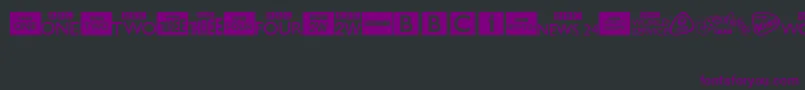 BbcTvChannelLogos Font – Purple Fonts on Black Background