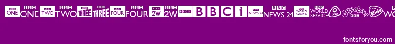BbcTvChannelLogos Font – White Fonts on Purple Background