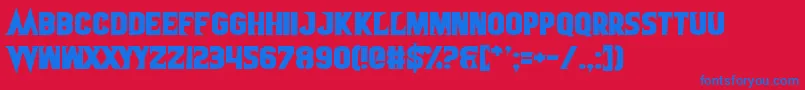 VealNerve Font – Blue Fonts on Red Background