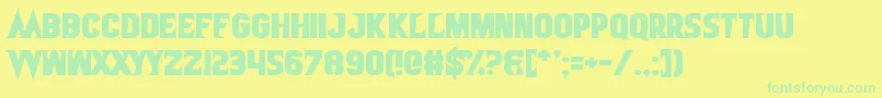 VealNerve Font – Green Fonts on Yellow Background