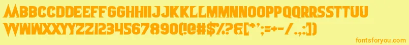 VealNerve Font – Orange Fonts on Yellow Background