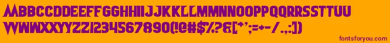 VealNerve Font – Purple Fonts on Orange Background