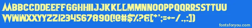VealNerve Font – Yellow Fonts on Blue Background
