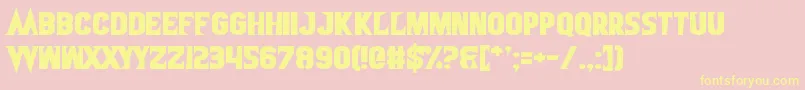 VealNerve Font – Yellow Fonts on Pink Background