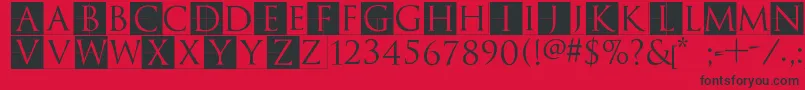 TrajanusbrixInvers Font – Black Fonts on Red Background