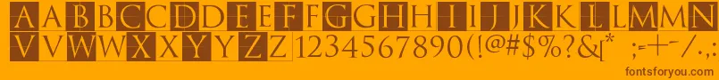 TrajanusbrixInvers Font – Brown Fonts on Orange Background