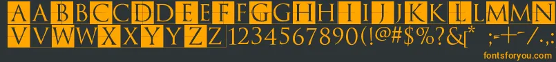 TrajanusbrixInvers Font – Orange Fonts on Black Background
