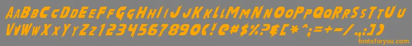 LaserRod Font – Orange Fonts on Gray Background