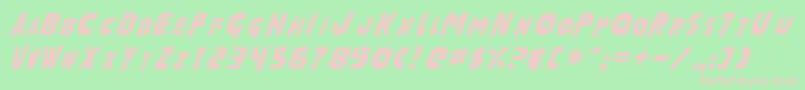 LaserRod Font – Pink Fonts on Green Background