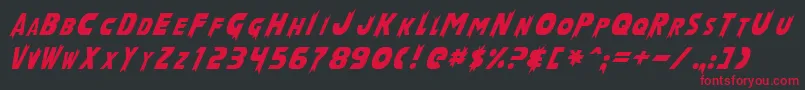 LaserRod Font – Red Fonts on Black Background