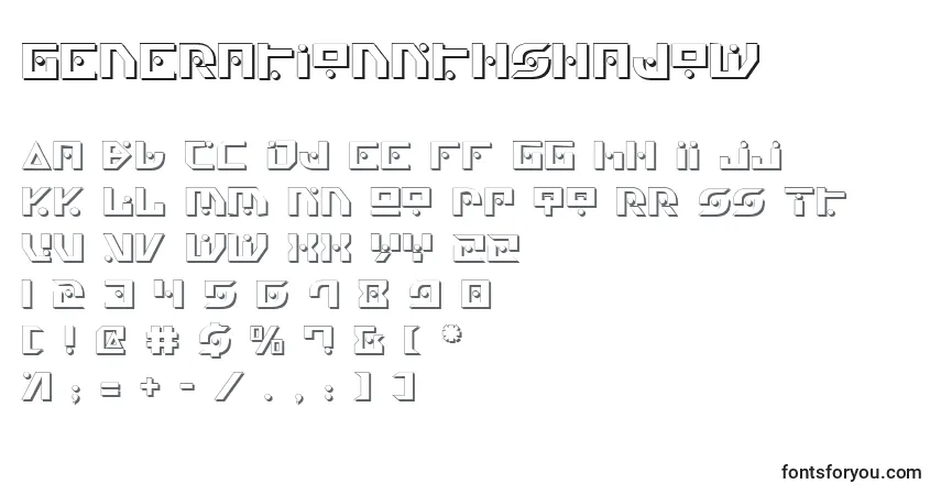 GenerationNthShadow Font – alphabet, numbers, special characters