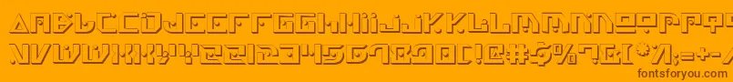 GenerationNthShadow Font – Brown Fonts on Orange Background