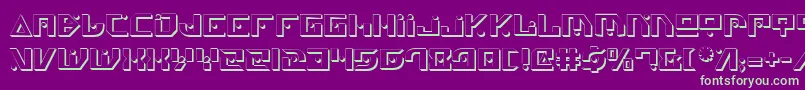 GenerationNthShadow Font – Green Fonts on Purple Background