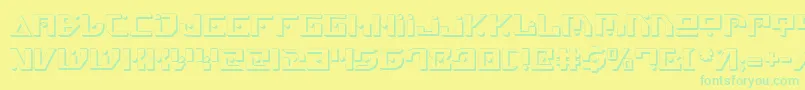 GenerationNthShadow Font – Green Fonts on Yellow Background