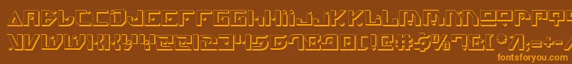 GenerationNthShadow-Schriftart – Orangefarbene Schriften auf braunem Hintergrund