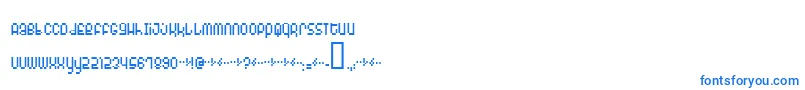 Шрифт Monophonic – синие шрифты на белом фоне