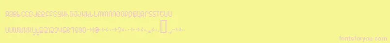 Monophonic Font – Pink Fonts on Yellow Background